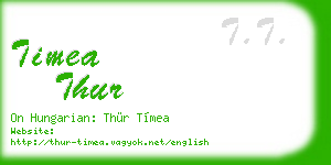 timea thur business card